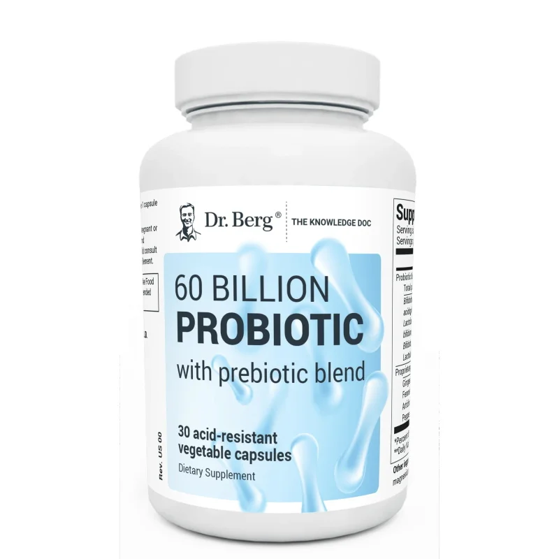 Probiotic 60 Billion - Dr. Berg-60 bilhões de cápsulas probióticas