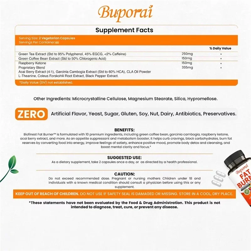 Cápsulas para queimador de gor - Green Tea Extract Fat avaliação e preço