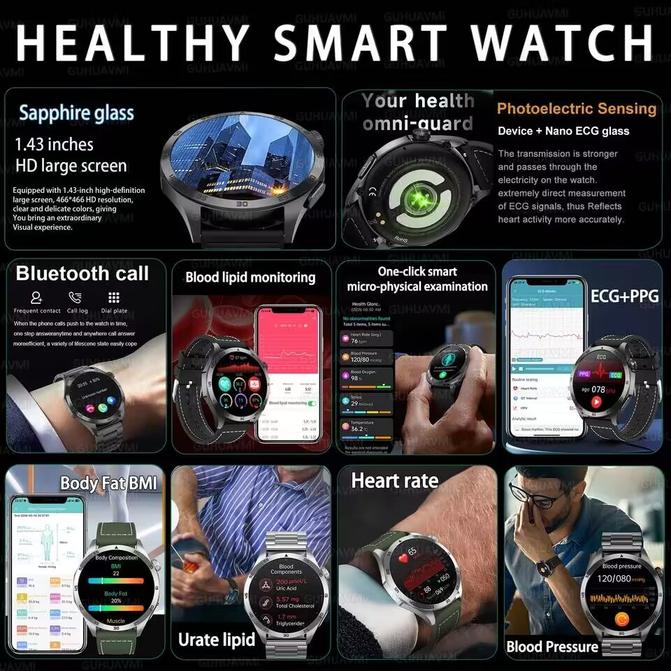 Novo Smartwatch 2026 ECG+PPG p - Nutrition Gym avaliação e preço
